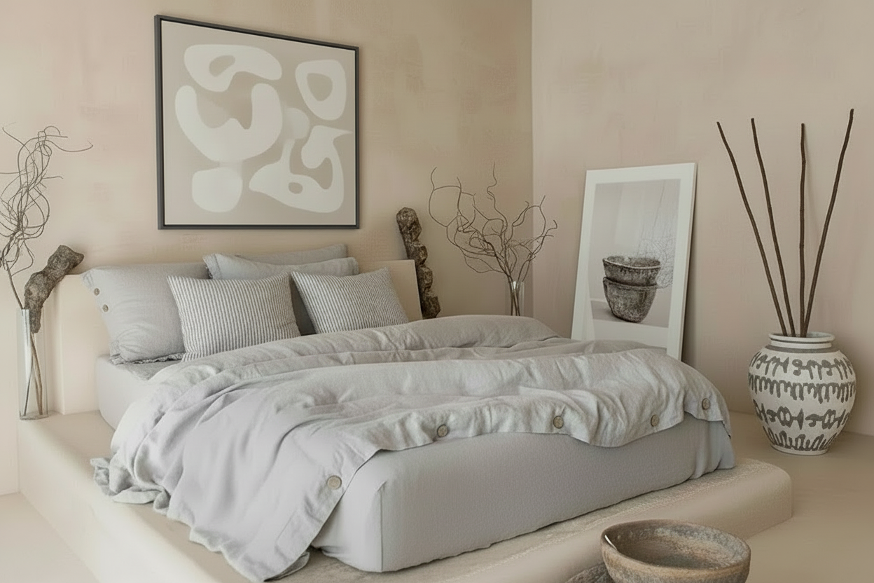 Flax Linen Light Grey Stone Wash Duvet Cover