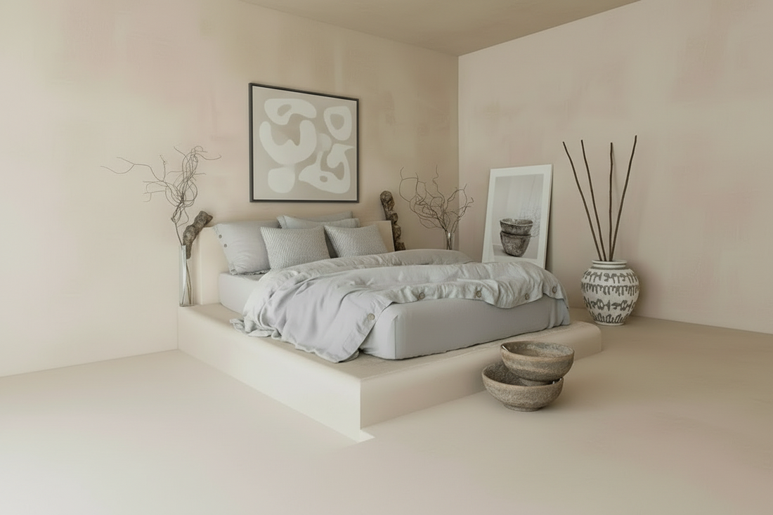 Flax Linen Light Grey Stone Wash Duvet Cover