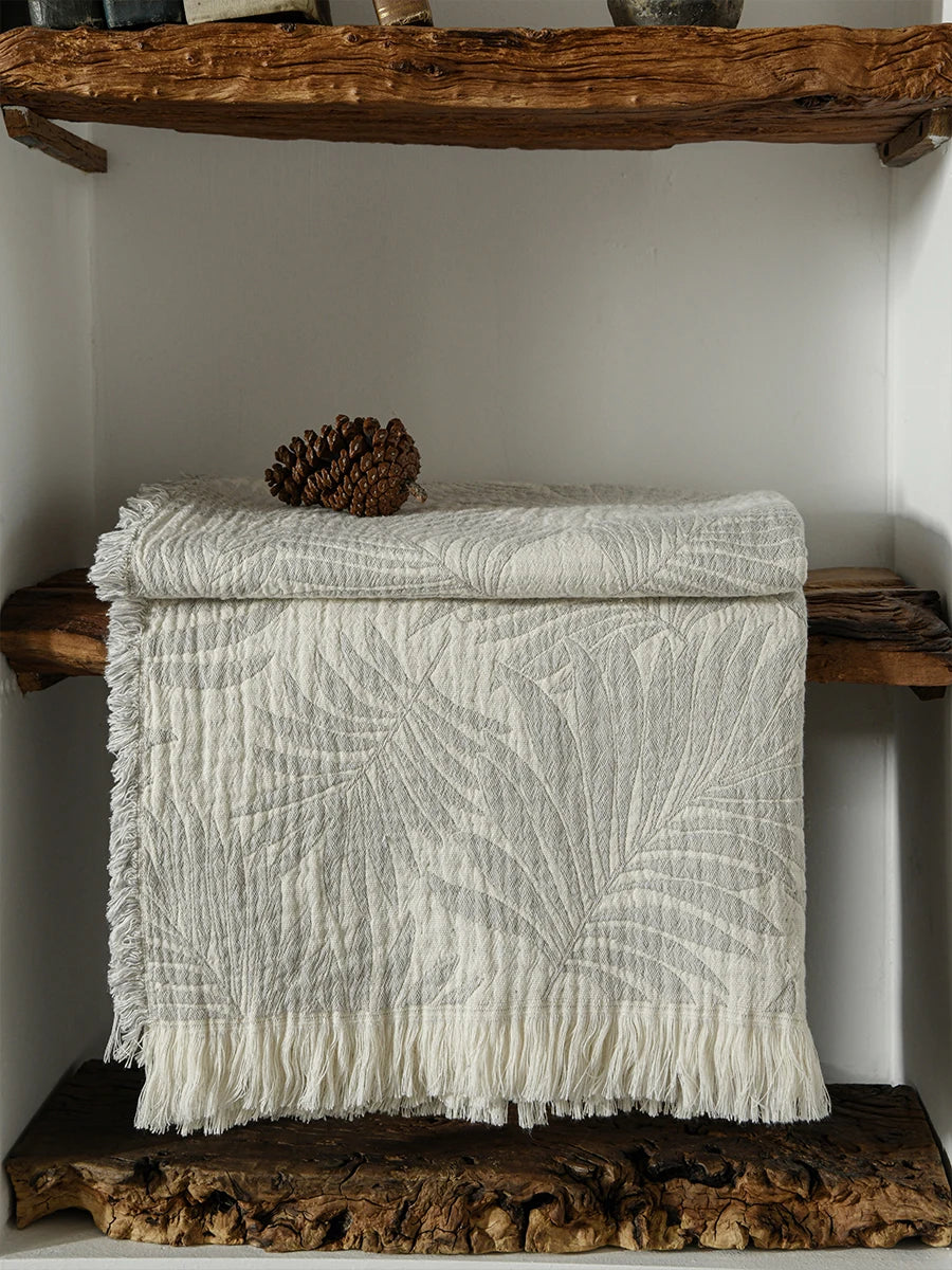 100% Pure Cotton Textured Throw